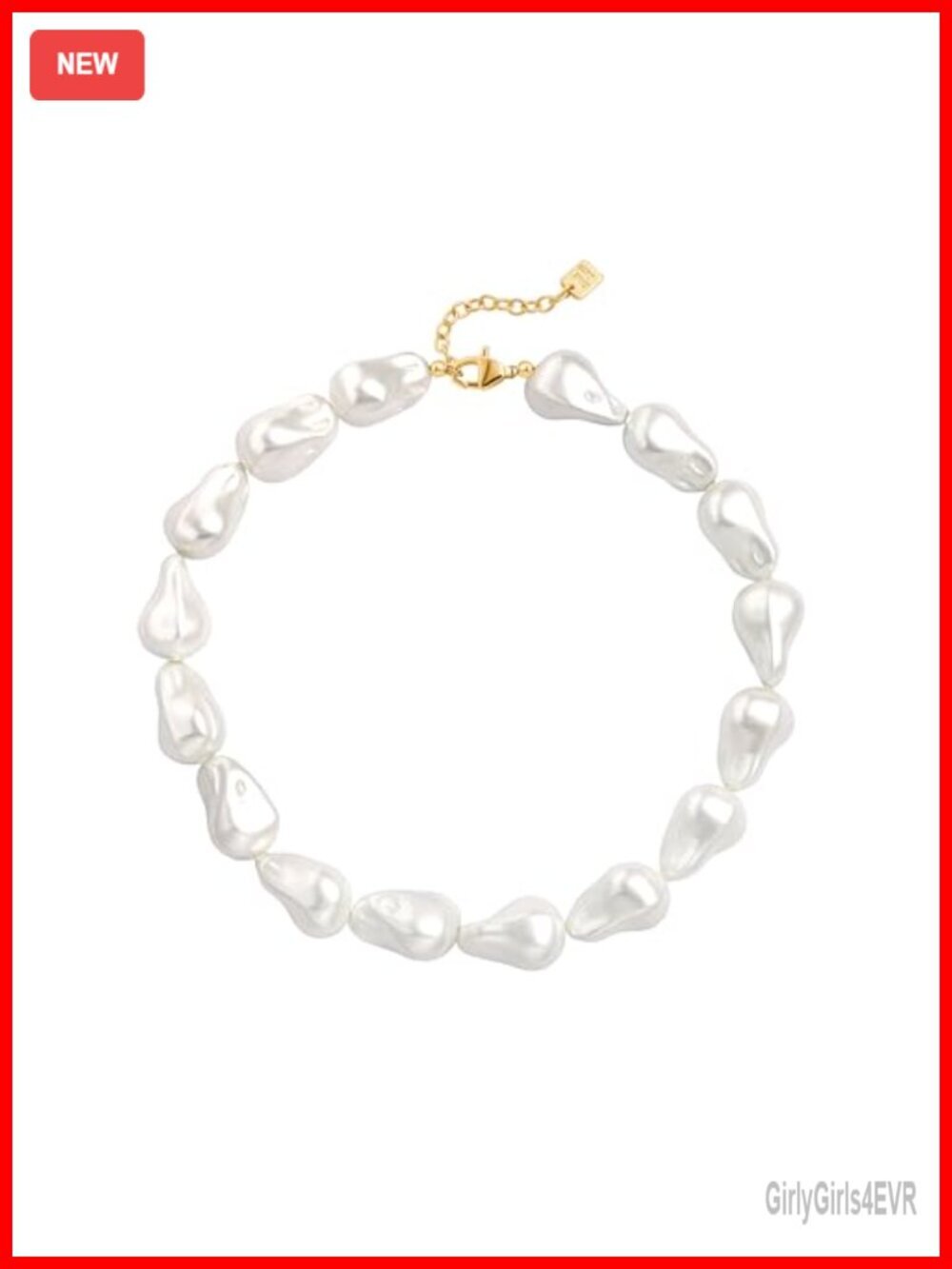 Chunky Stone Beaded Statement Necklace with Baroque Pearl Choker